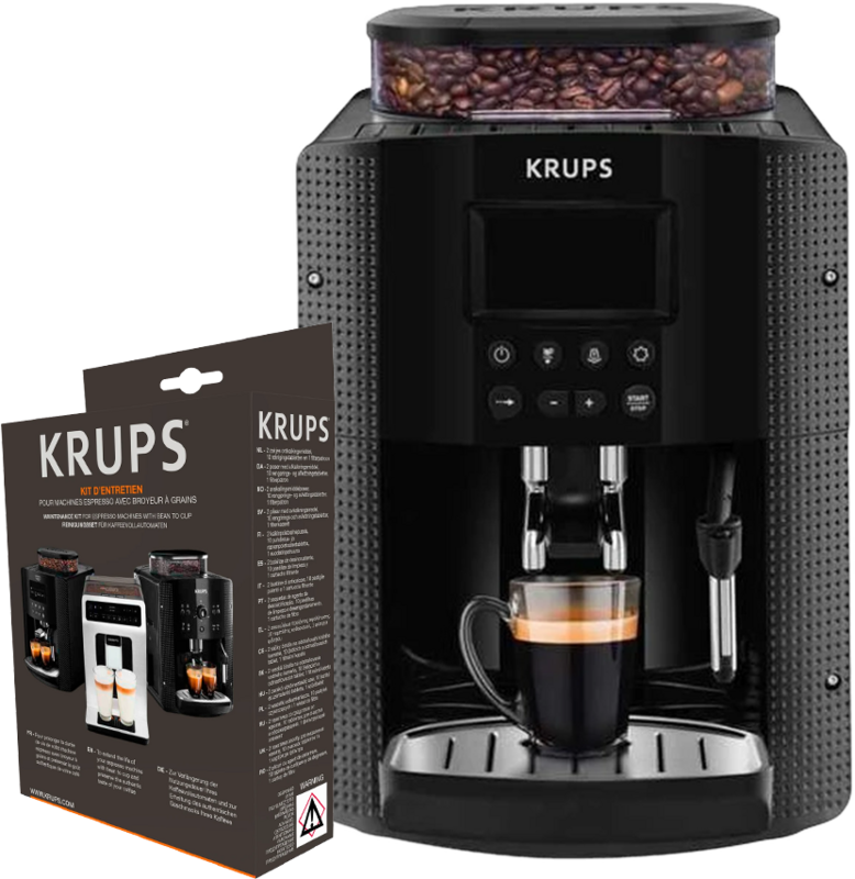 Krups EA8150 Zwart + Onderhoudskit - Espressokopen.nl
