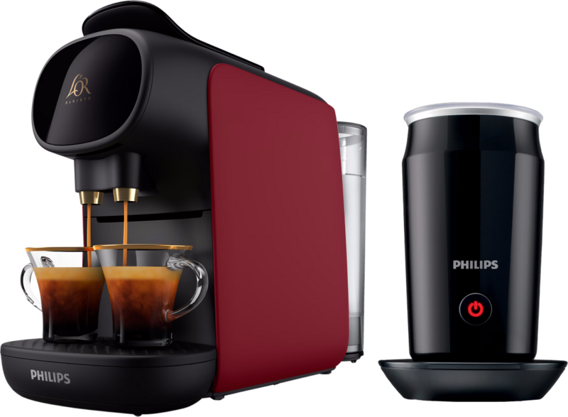 Philips L'OR Barista Sublime LM9012/50 Rood + Melkopschuimer - Espressokopen.nl