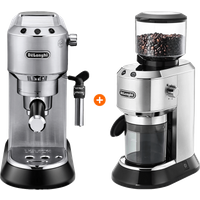 De'Longhi EC685.M Dedica Zilver + Koffiemolen - 9505499498969