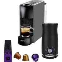 Krups Nespresso Essenza Mini XN110B Grijs + Pierre Melkopschuimer - 6151129654606