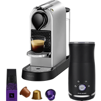 Krups Nespresso Citiz XN741B Zilver + Pierre Melkopschuimer - 6151129620670