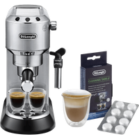 De'Longhi EC685.M Dedica Zilver + Reinigingstabletten - 6156414883846